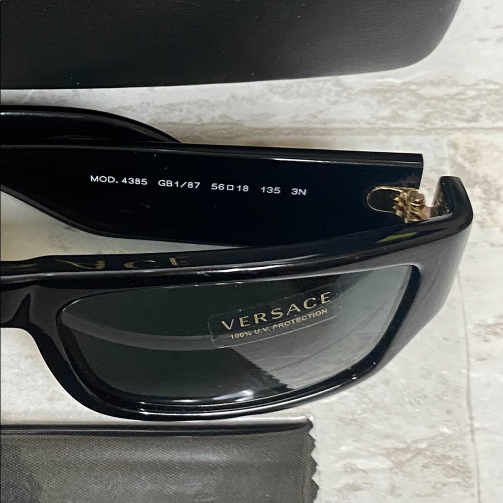 VERSACE SUNGLASSES - Black & Gold